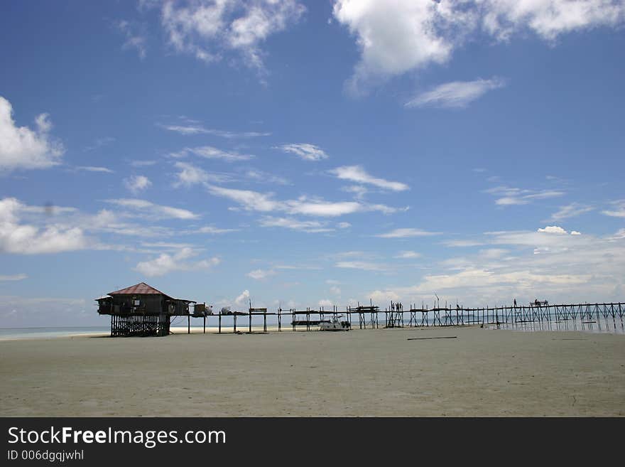 Stilt House On Beach