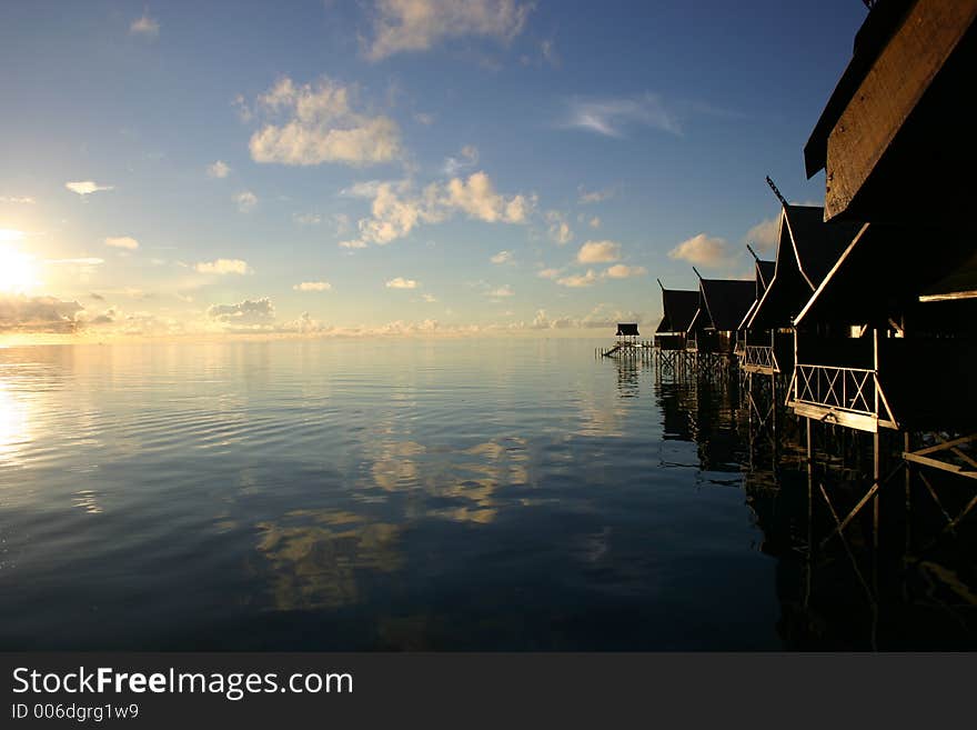 Stilt house on reef 2