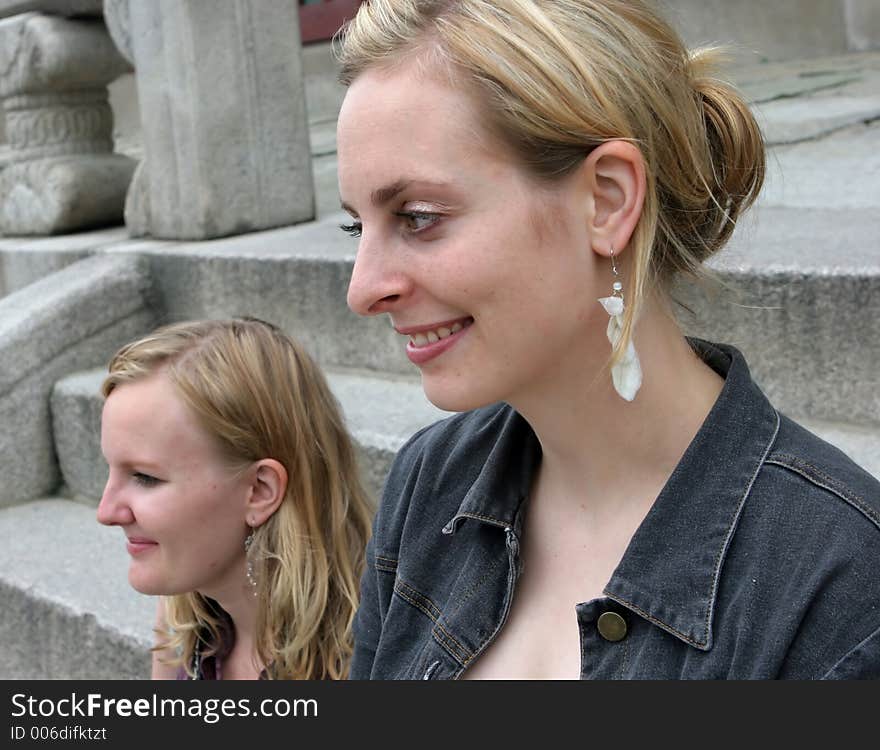 Portrait of two girls