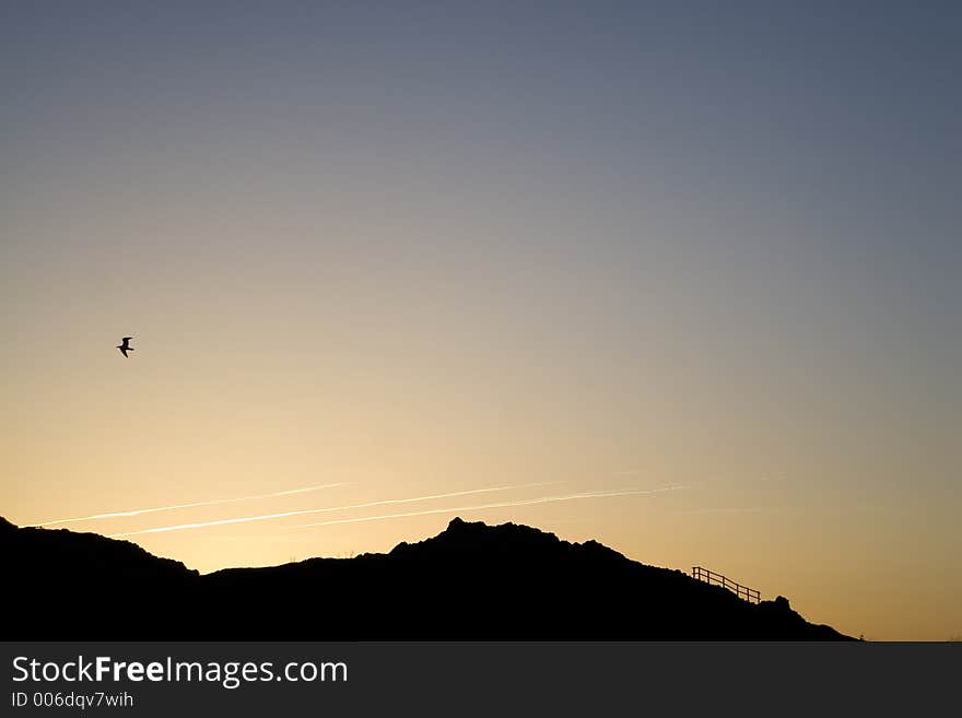 Silhouette at sunset