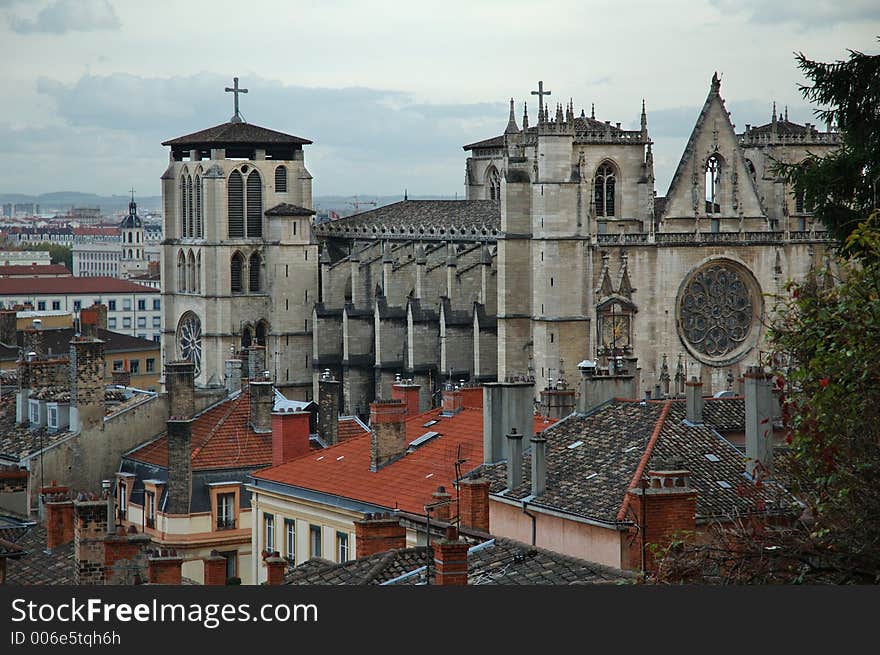 The gothic Saint Jean cathedral (Lyon). The gothic Saint Jean cathedral (Lyon)