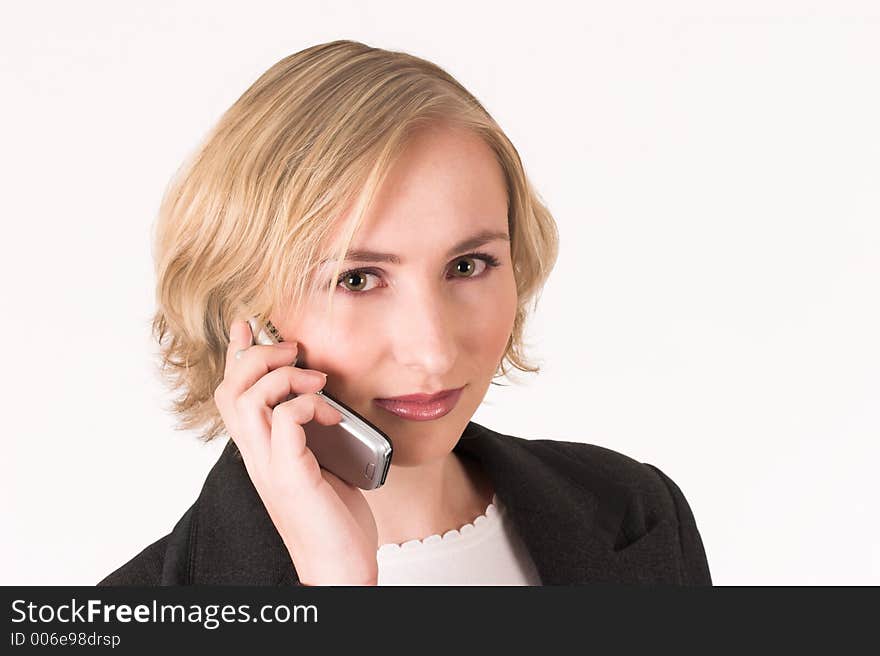 Business women close up on cell phone. Business women close up on cell phone