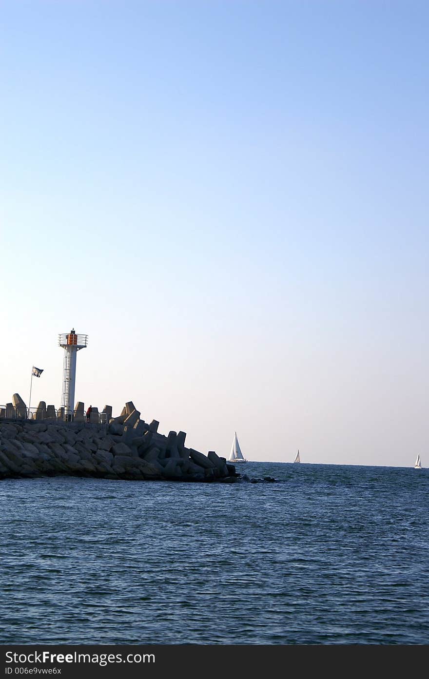 A lighthouse in Herzlia marina