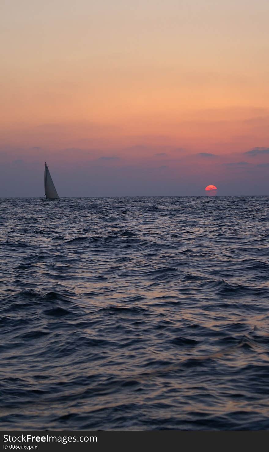 Sunset on a yacht