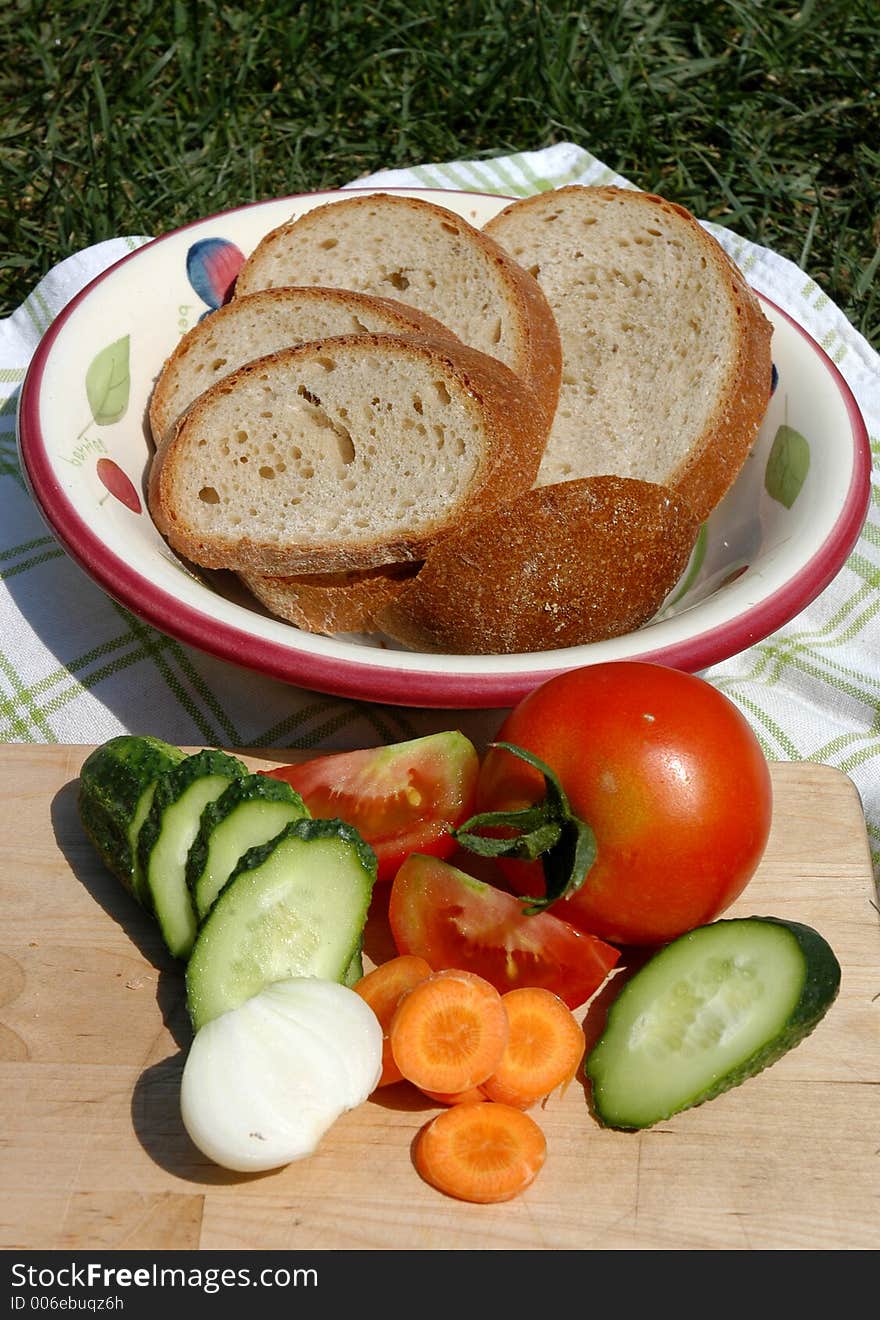 Healthy breakfast in garden