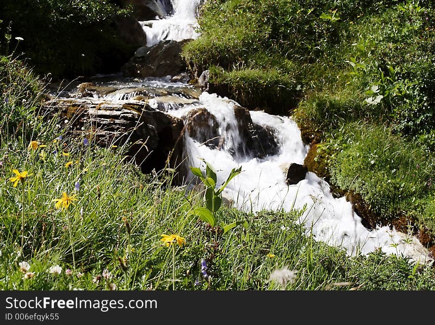 A small mountain river, in Valle D'Aosta