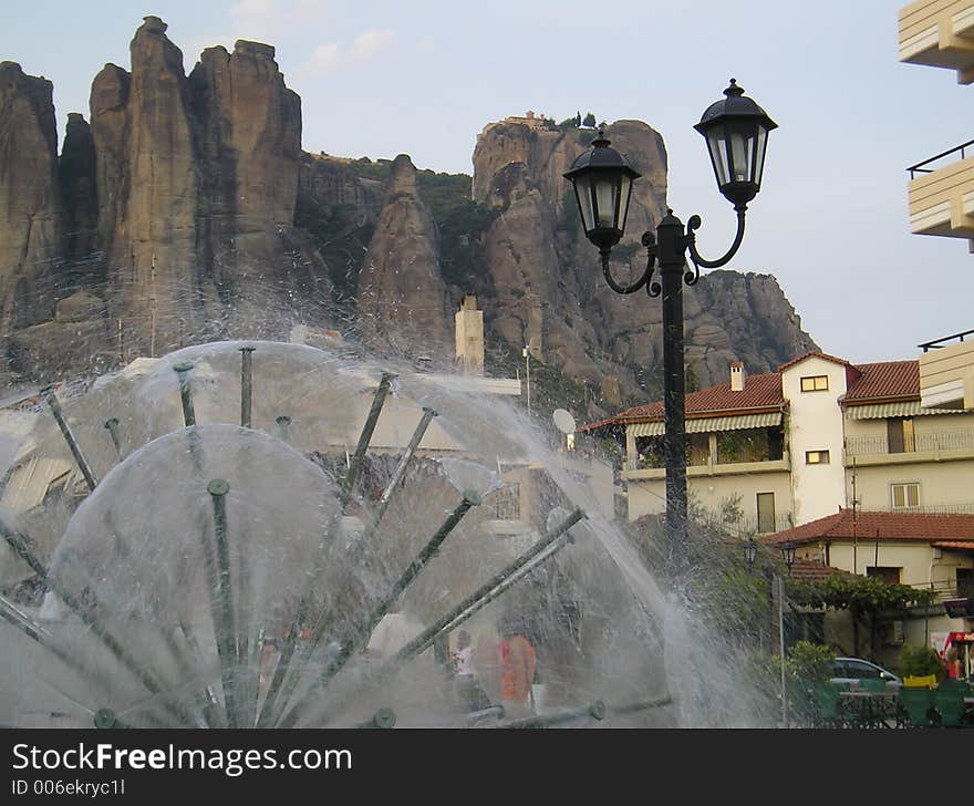 Greek fountain in Kalambaki (Greece)