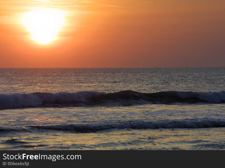 The sunset from Bali, Indonesia. The sunset from Bali, Indonesia