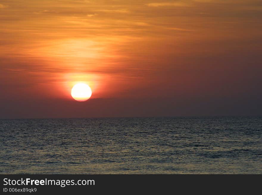 The sunset from Bali, Indonesia. The sunset from Bali, Indonesia