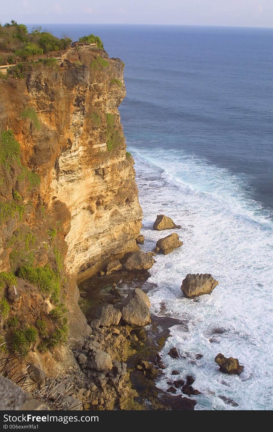 The white stone beach from the island bali - indonesia. The white stone beach from the island bali - indonesia