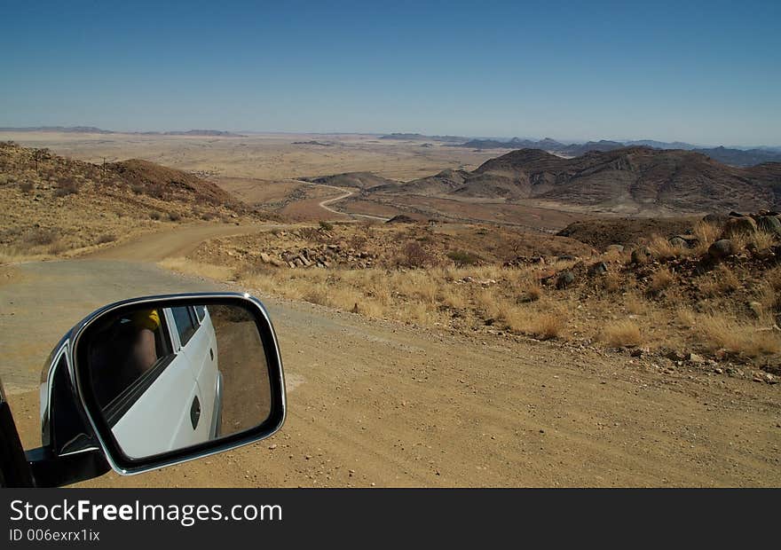 The serpentines down the spreetshoogte pass in namibia. The serpentines down the spreetshoogte pass in namibia.