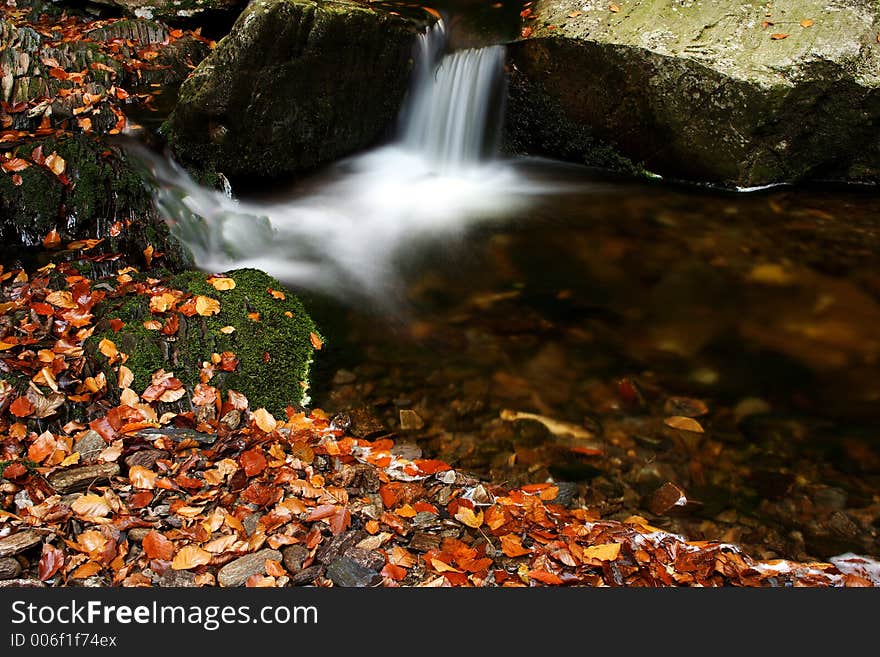 Autumn stream in Giant mountains