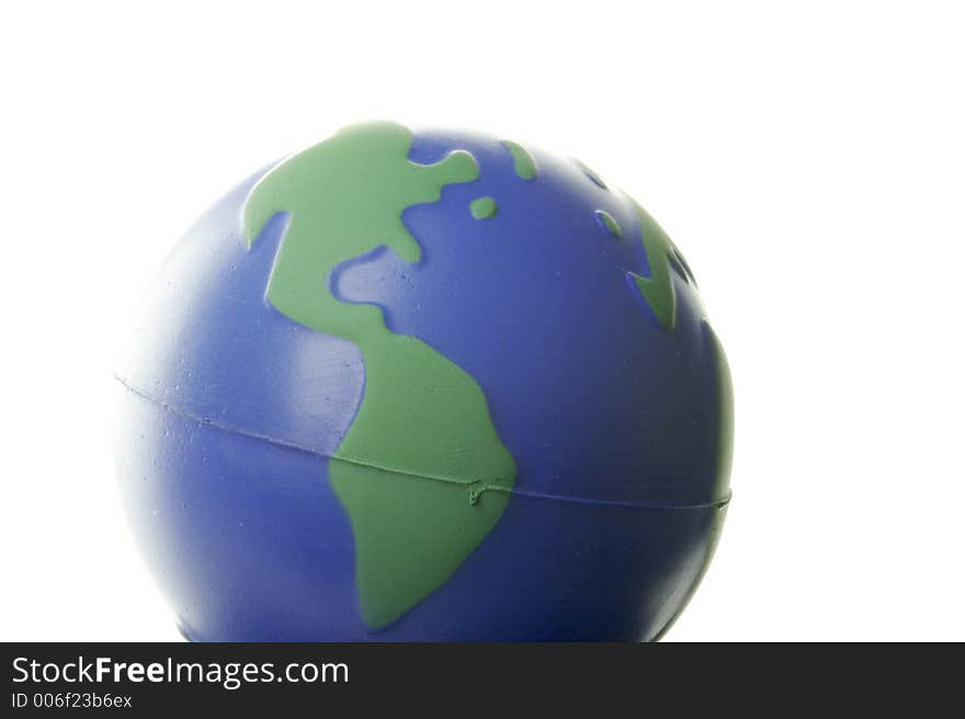 Globe USA - America - white background