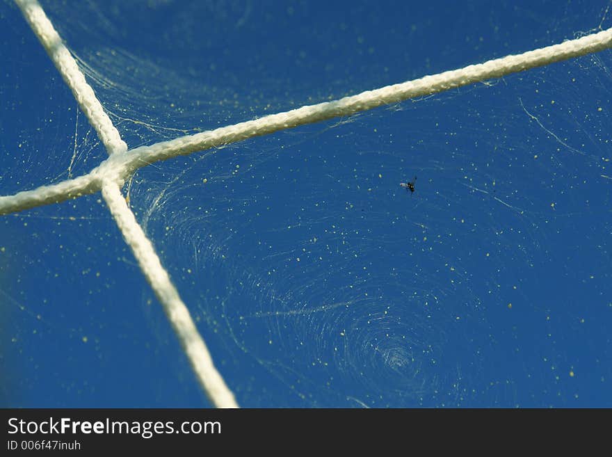 Sport goal and blue sky. Sport goal and blue sky