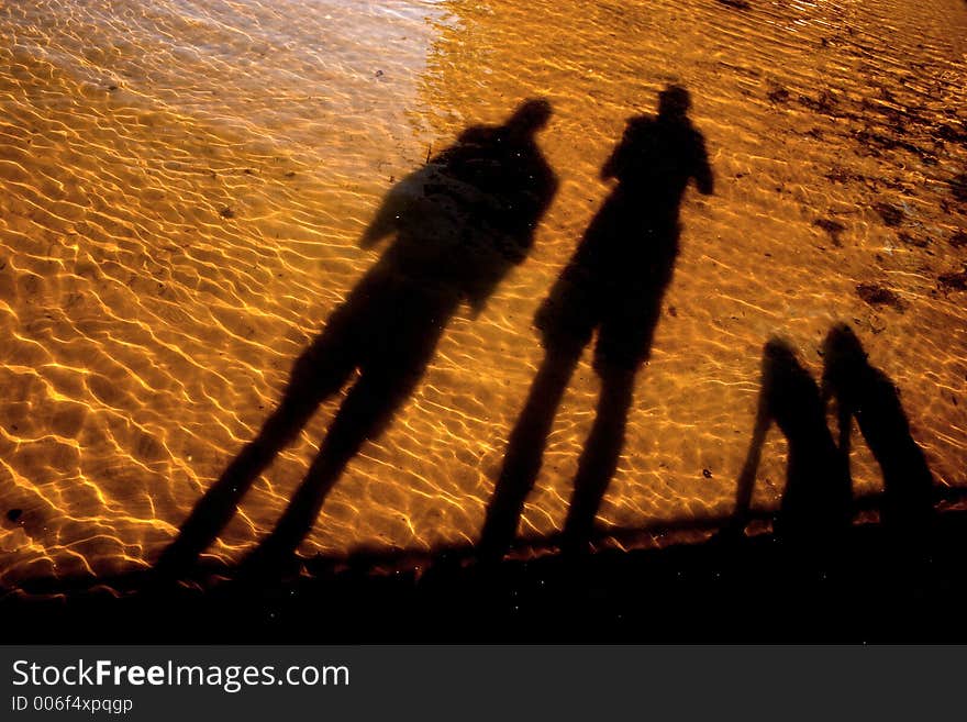 A sunny summer day,  4 shades over the water