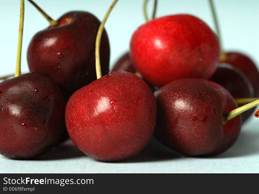 Macro of cherries