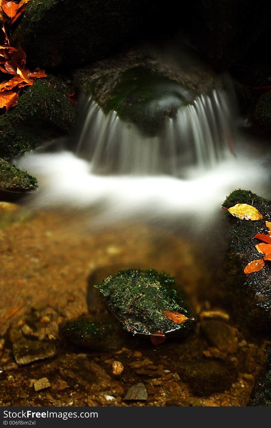 Autumn stream in Giant mountains