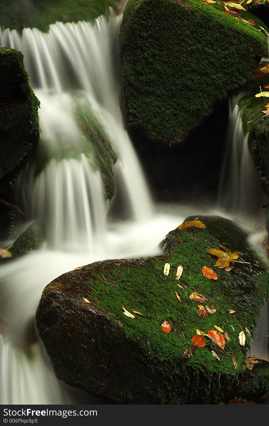 Autumn stream in Giant mountains