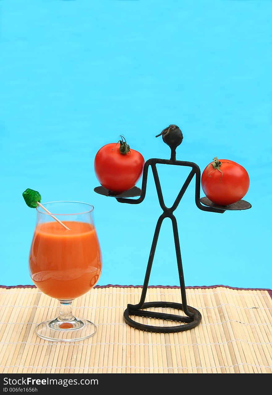 Tomato juice by the pool