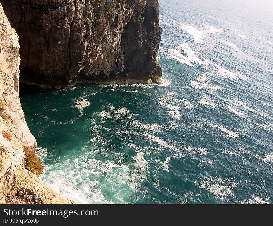 Deep waters. Photo taken off in the place more ocidente of the European continent, where the land if finishes and the sea starts,Sagres, Portugal.