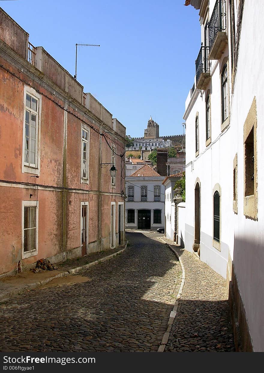 Street of Montemor-o-Novo in Alentejo, Évora, Portugal. Street of Montemor-o-Novo in Alentejo, Évora, Portugal.