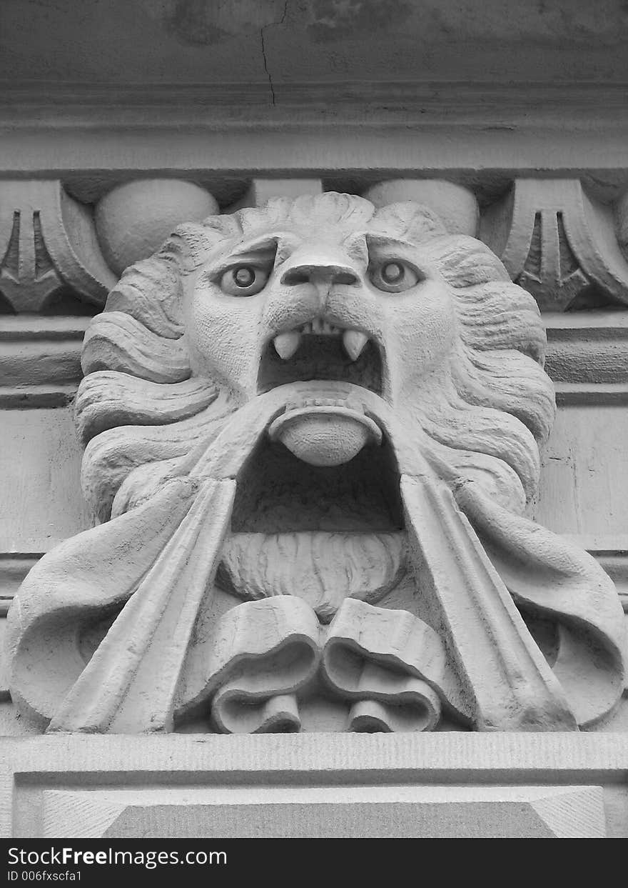 Stone Lion Carving