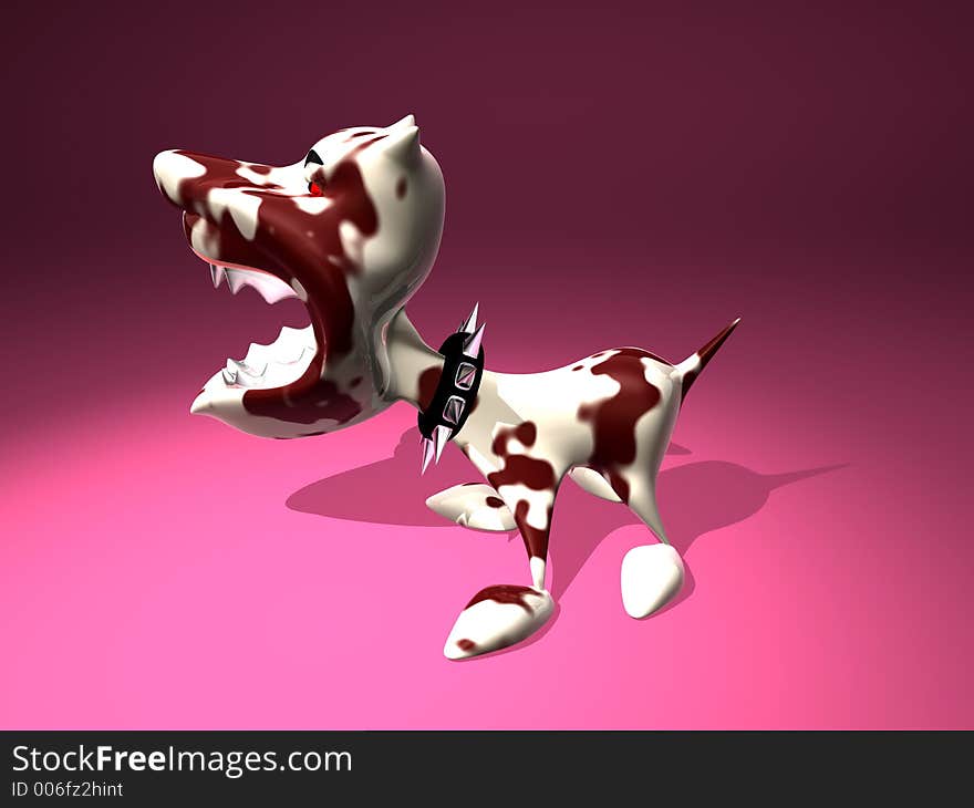 3D generated agressive dog