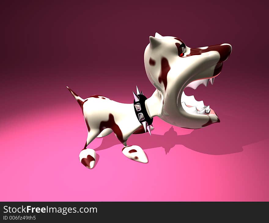 3D generated agressive dog