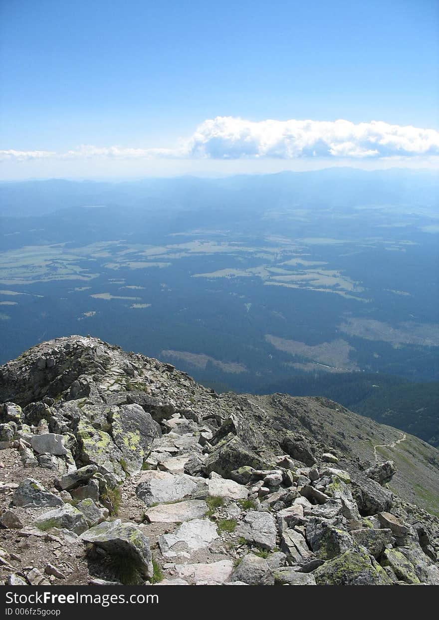 Scenic point on the Slovakia Mountain - KRIVAŃ 2494 mnm - High Tatry, sky and clouds. Scenic point on the Slovakia Mountain - KRIVAŃ 2494 mnm - High Tatry, sky and clouds