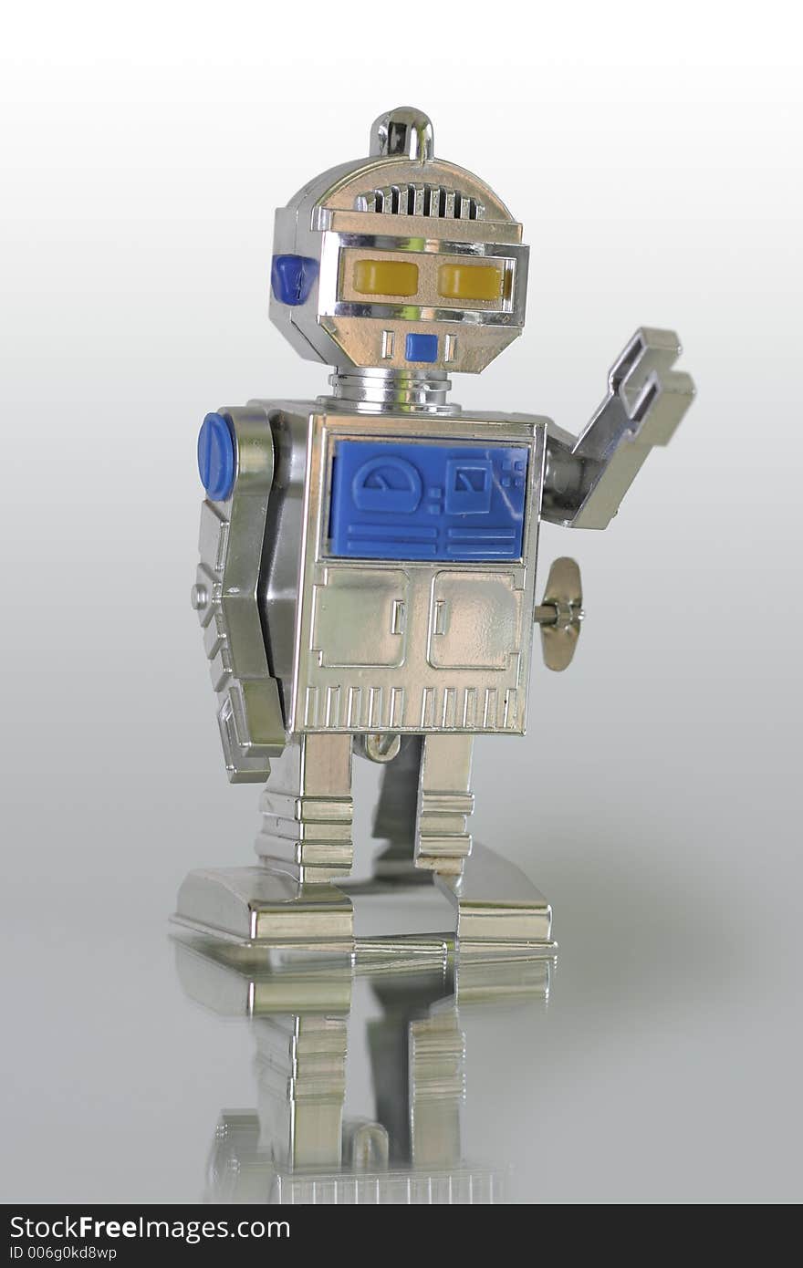 Clockwork toy robot.