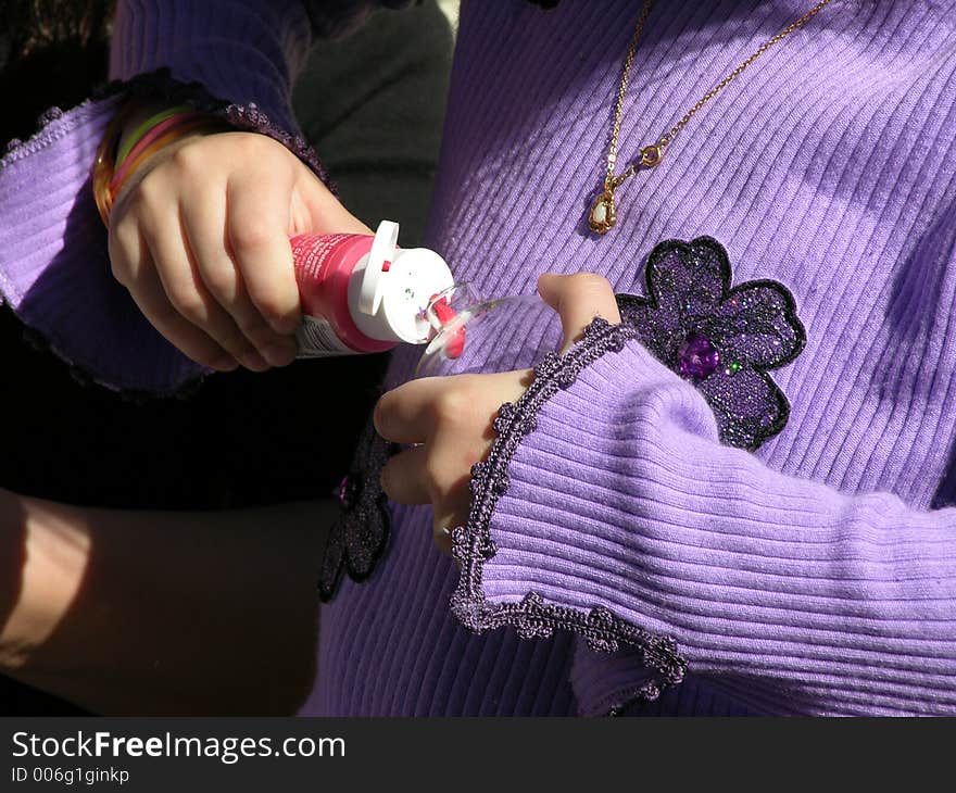 Child making an ornament