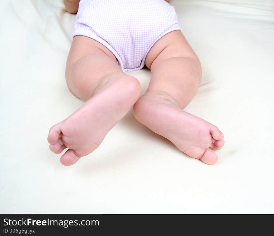 Close-up baby feet. Close-up baby feet