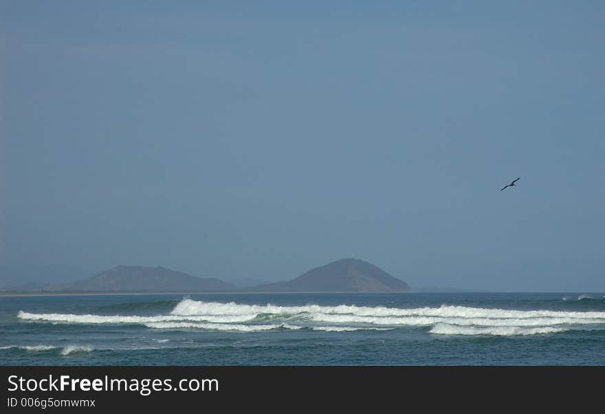 Pacific ocean in Chacahua, Mexico