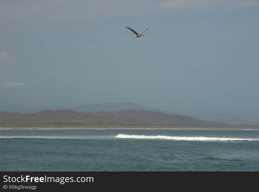 Pacific ocean in Chacahua, Mexico