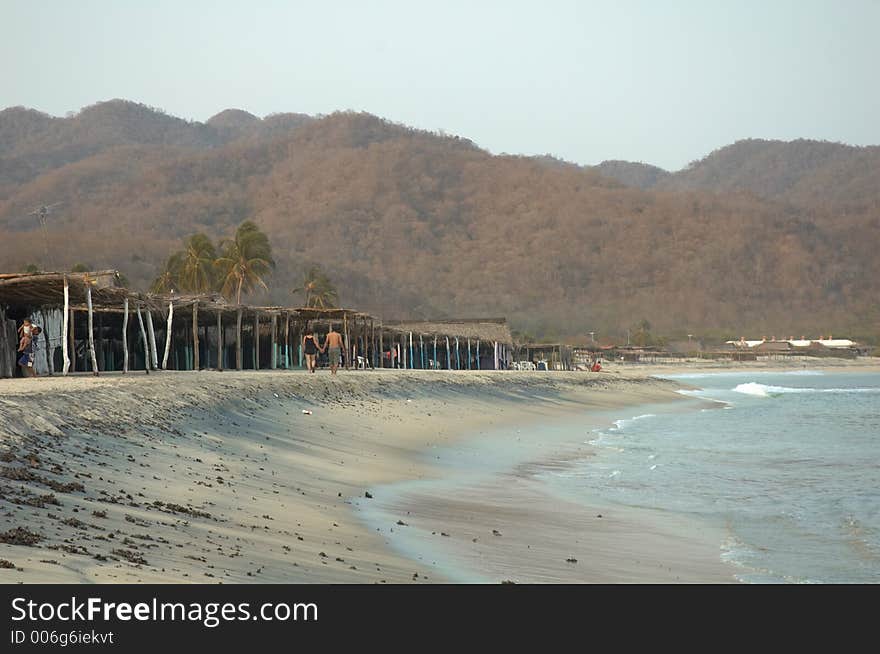 Beach of Maruate, Michoacan, Mexico