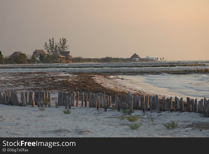 Beach on Holbox Island, Caribbean, Mexico