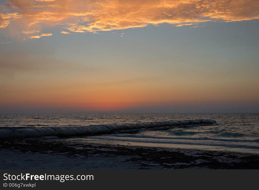 Beach on Holbox Island at sunset, Caribbean, Mexico