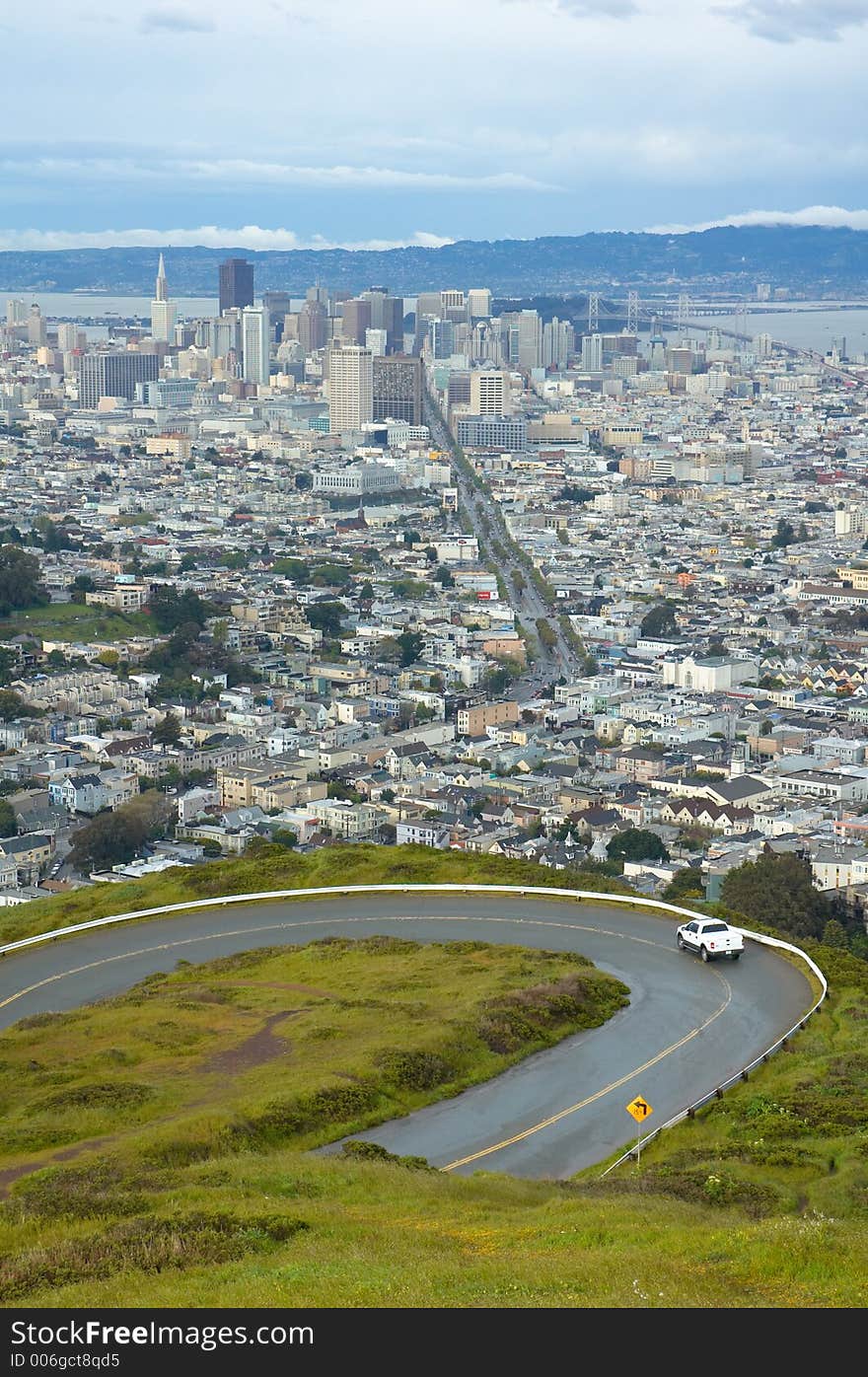 View of San Francisco from the twin Peaks, California, Usa