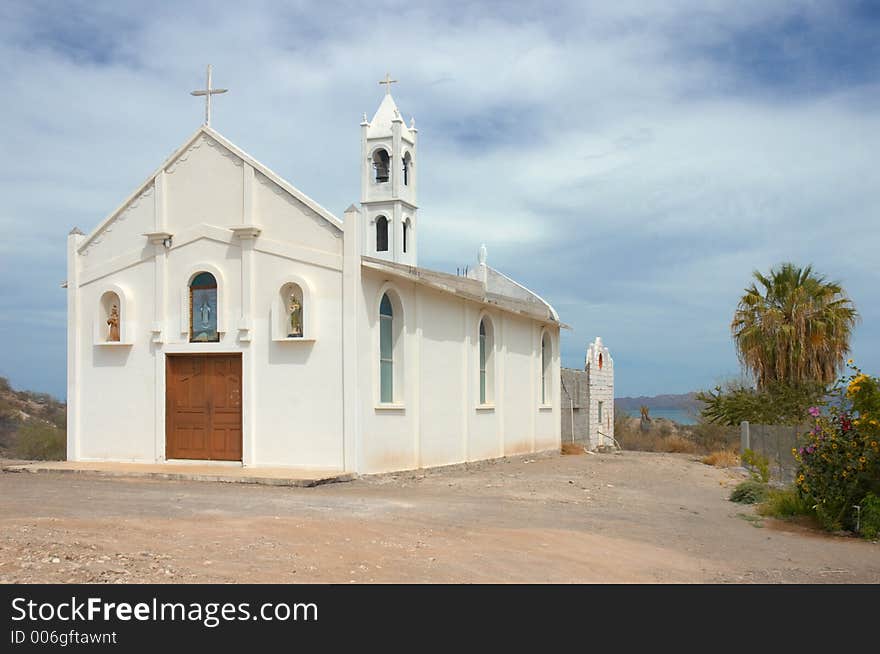 Church in Muleje, Baja California, Mexico