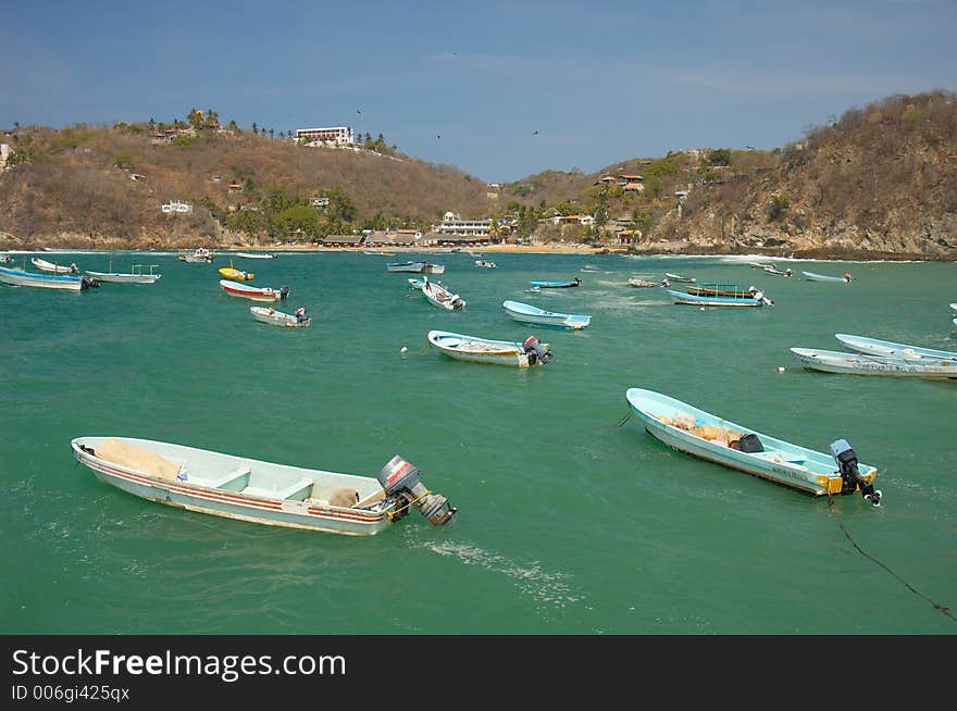 Sea in Puerto Angel, Pacific coast, Mexico