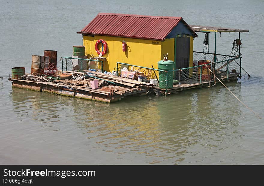 Yellow raft on Sava river. Yellow raft on Sava river.