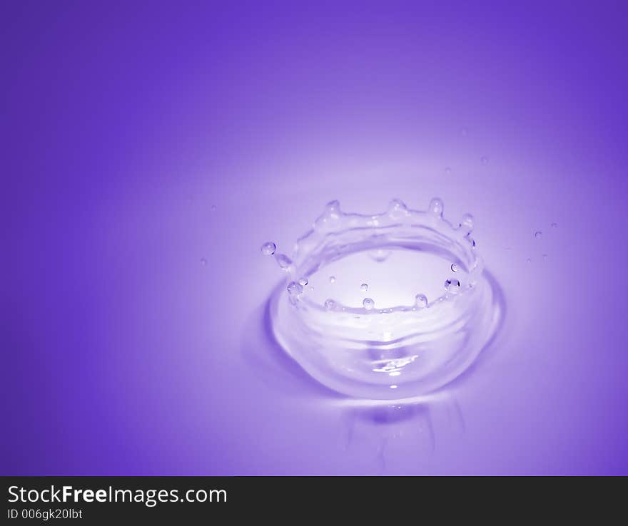 Waterdrop seen through a macro lens. Waterdrop seen through a macro lens