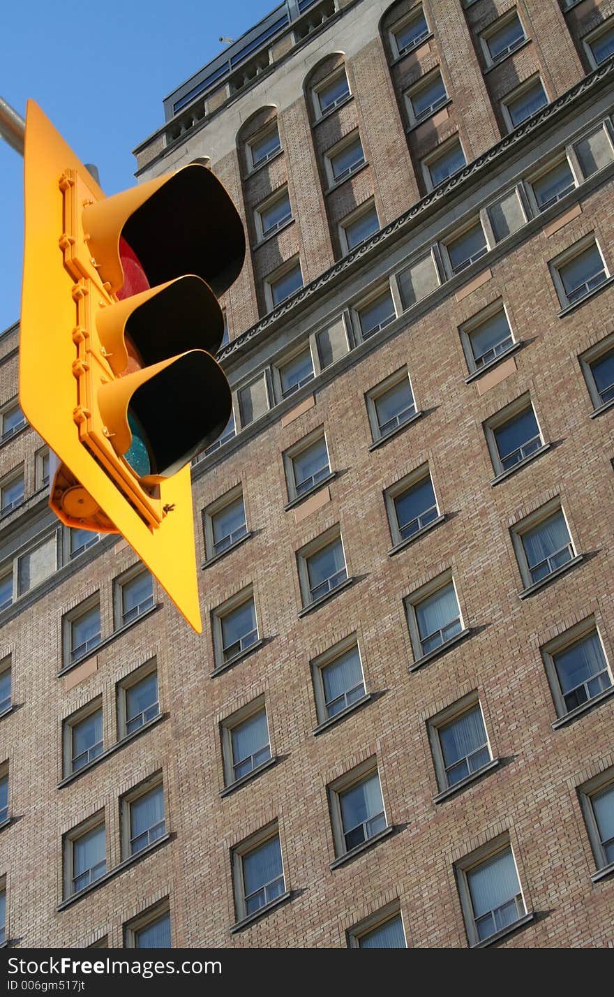 Yellow traffic light