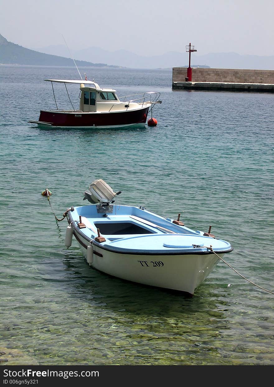 Boats at anchor