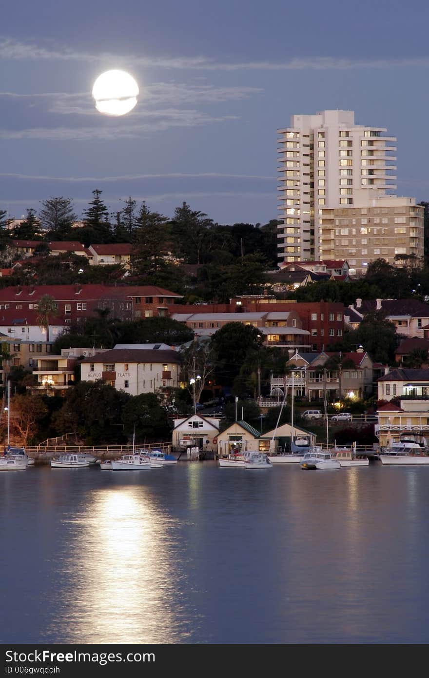 Moon Over The City - Manly, Sydney, Australia