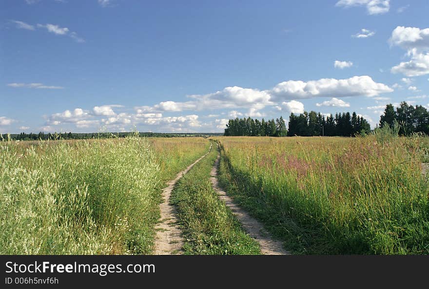 Road to a field