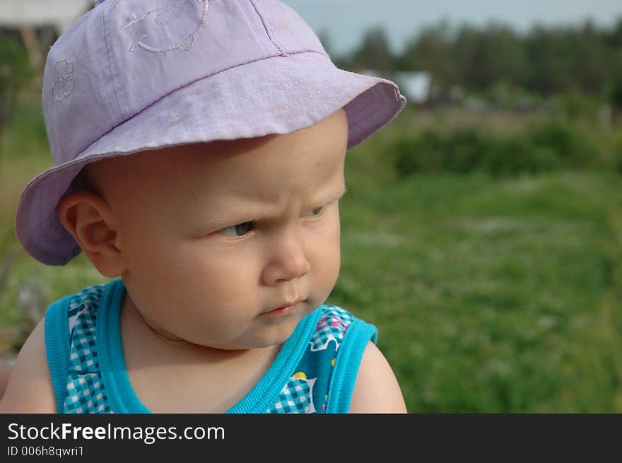 Little girl in countryside. Little girl in countryside