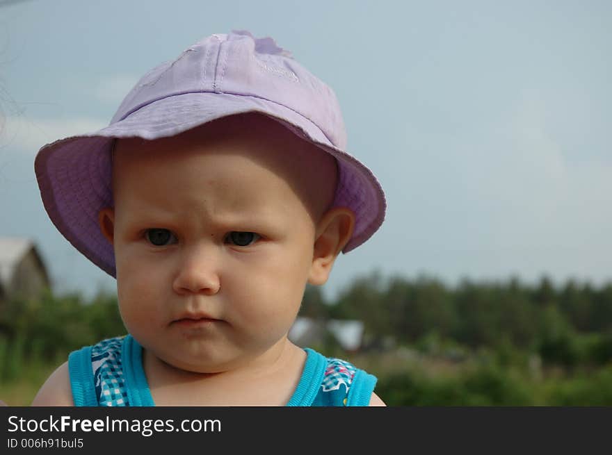 Little girl in countryside. Little girl in countryside