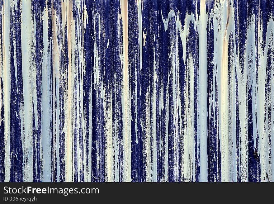 Blue streaked corrugated iron abstract. Blue streaked corrugated iron abstract.