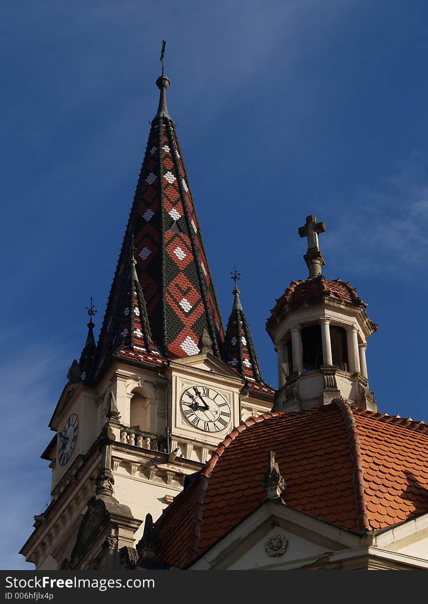 Tower of the catholic church in croatia